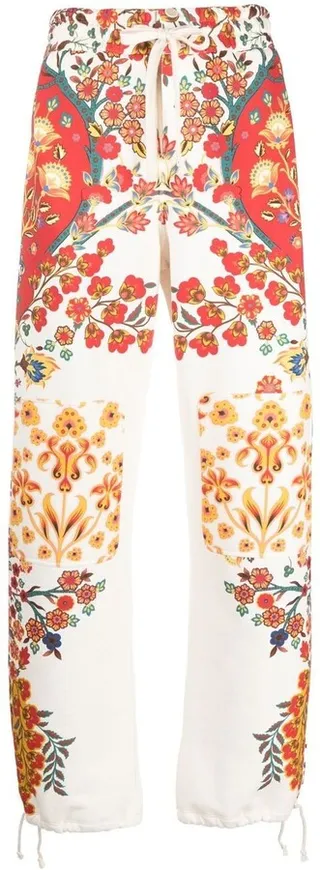 Floral-Print Track Pants