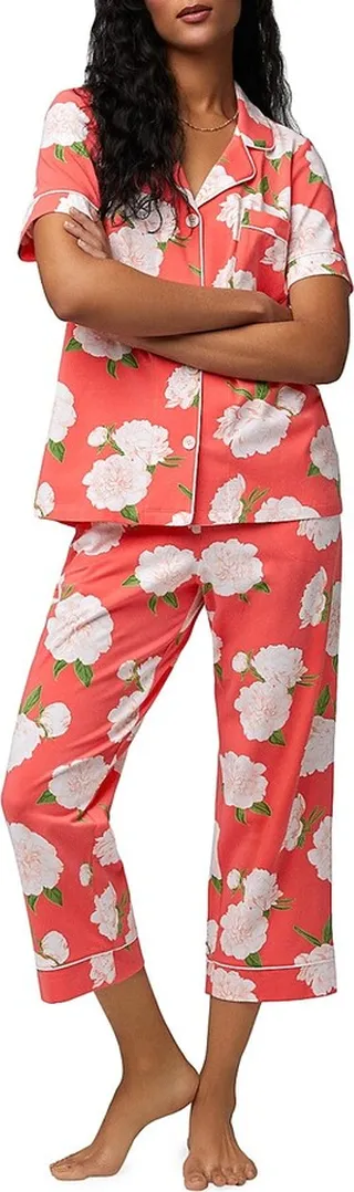Cropped Floral Pajama Set