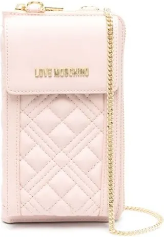 Logo-Lettering Quilted Crossbody Bag