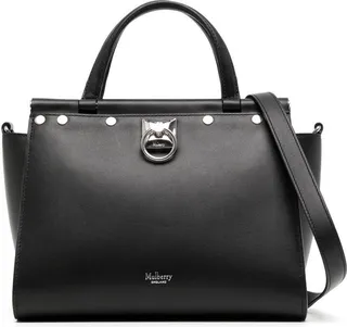 Iris leather tote bag