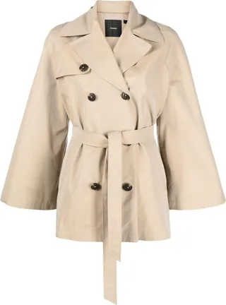 Double-Breasted Short Trench