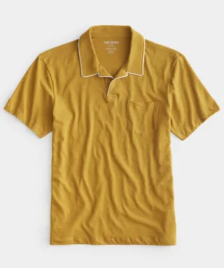 Made in L.A. Tipped Montauk Polo in Bitter Gold