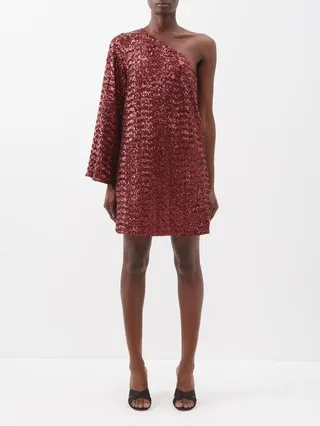 Vida One-shouldered Sequinned Mini Dress
