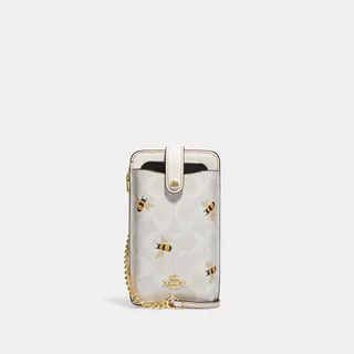 Phone Crossbody In Signature Canvas With Bee Print