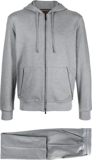 Virgin Wool Hooded Track Suit