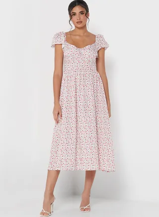 Printed Flared Dress