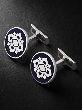 Opera Silver and Enamel Cufflinks