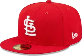 Men's New Era Red St. Louis Cardinals Logo White 59FIFTY Fitted Hat