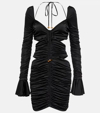 Ruched cutout minidress