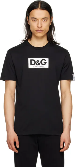 Dolce & Gabbana Black Printed T-Shirt