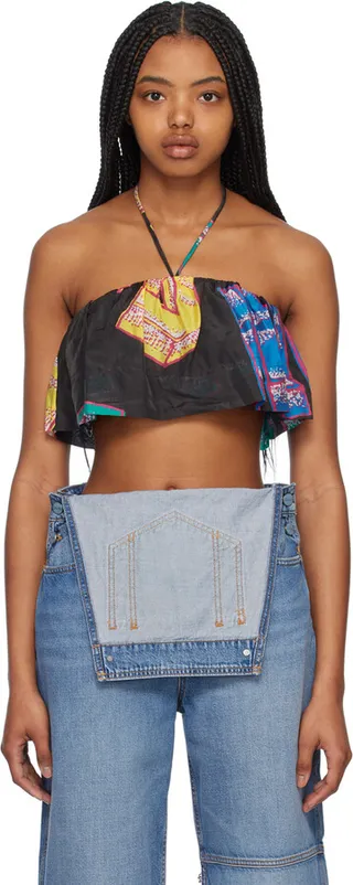 GANNI Black Graphic Camisole