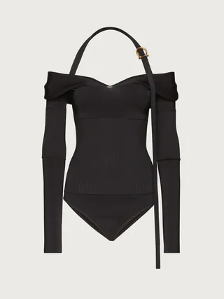 Ferragamo Women Halter strap body Black