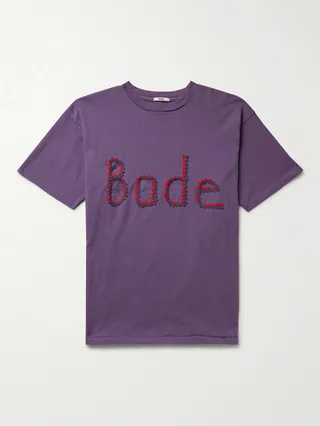 Ric Rac-Trimmed Cotton-Jersey T-Shirt