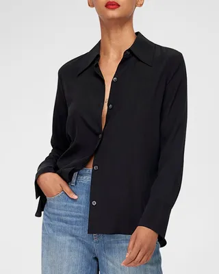 Essential Long-Sleeve Silk Shirt
