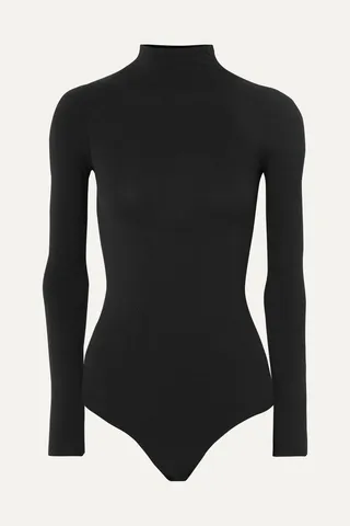 Commando - Ballet Stretch-jersey Turtleneck Thong Bodysuit - Black