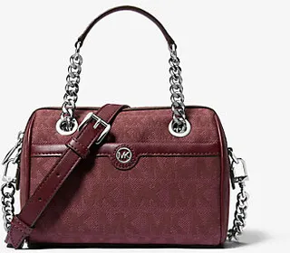 Blaire Extra-Small Logo Jacquard Duffel Crossbody Bag