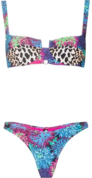 Brigitte graphic-print bikini set