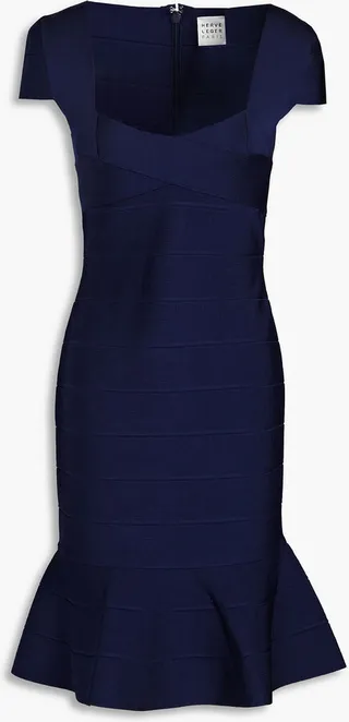 Fluted bandage dress