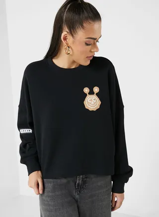 Crochet Badge Sweatshirt