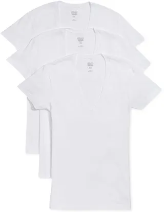 2(x)ist Men's Slim-Fit Deep V-Neck 3 Pack Undershirt
