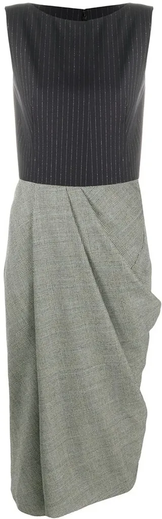 Draped Detail Midi Dress