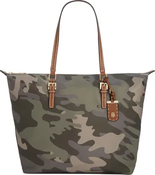 Tommy Hilfiger Julia Camo Zippered Tote