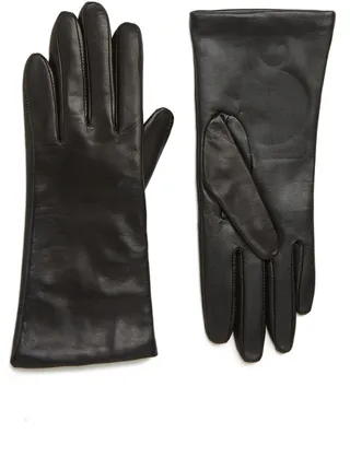 Cashmere Lined Leather Touchscreen Gloves