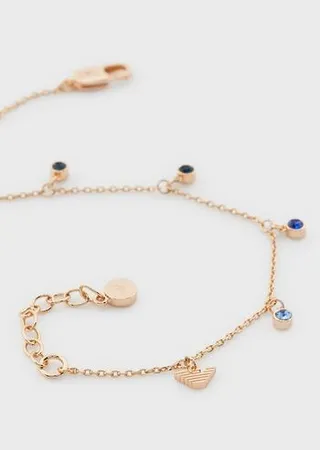Rose Gold-Tone Brass Station Bracelet