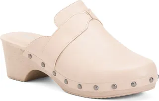 Slide On Heeled Clogs