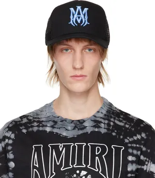 AMIRI Black Embroidered Cap