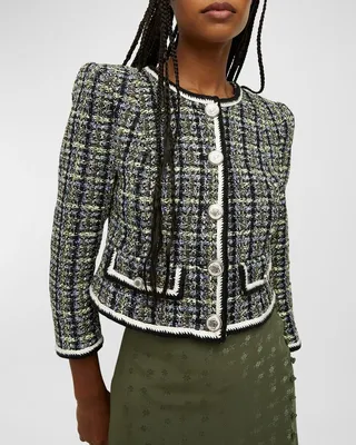 Cerea Tweed Button-Front Jacket