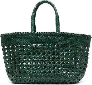 Nantucket woven leather tote bag