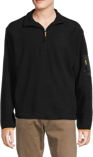 Polar Mock Neck Half Zip Fleece Sweater
