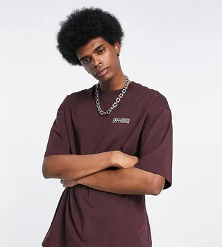 COLLUSION t-shirt in brown