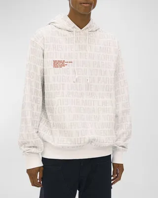 Men's Allover-Logo Pullover Hoodie