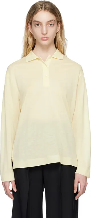 Filippa K Yellow Spread Collar Polo