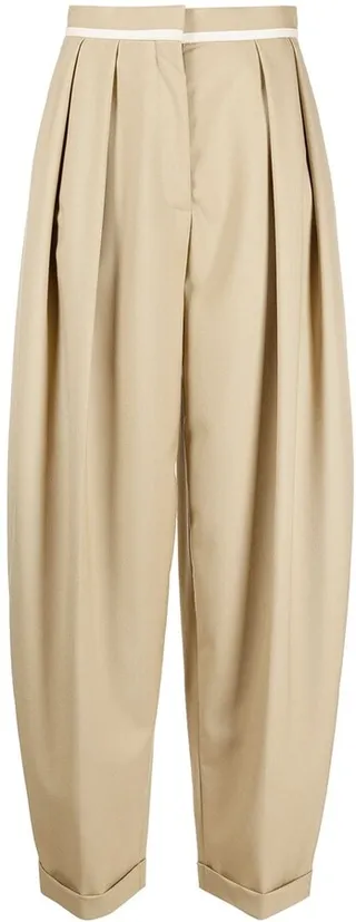High-Waist Loose Tapered Trousers