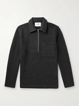 Ivan 6398 Merino Wool Half-Zip Sweater