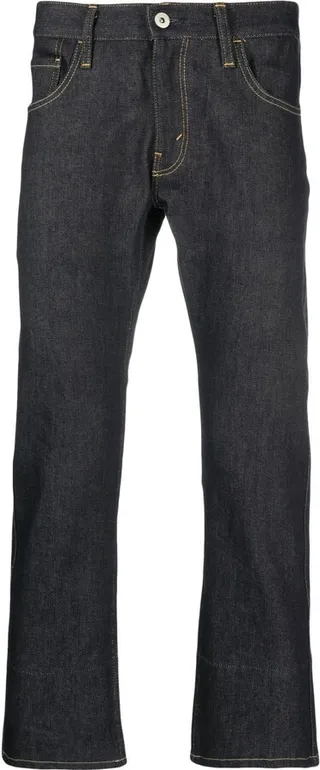 Graphic-Print Cropped Jeans