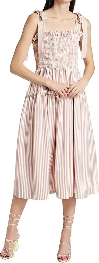 Ida Tiered Smocked Midi-Dress
