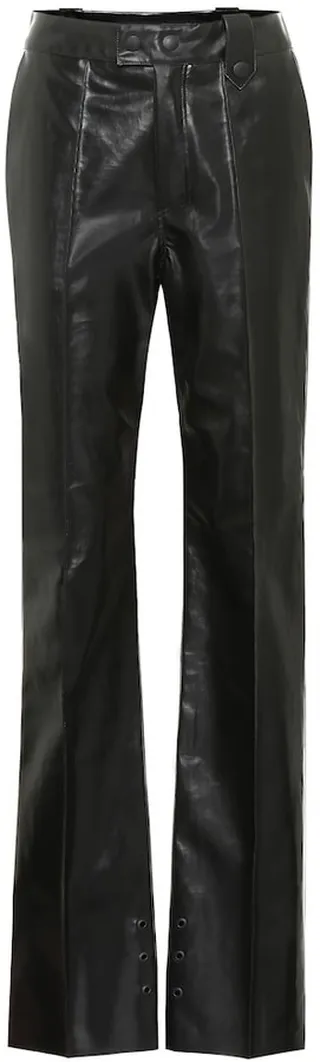 Faux leather pants
