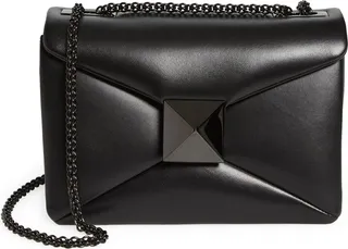Small One Stud Leather Shoulder Bag