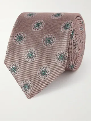 8.5cm Silk-Faille Jacquard Tie