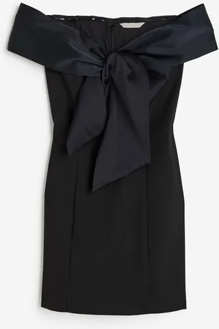 Bow-detail Off-the-shoulder Dress