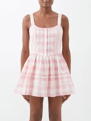 Chennedy Checked-cotton Mini Dress