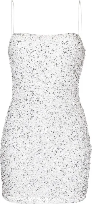 Sequin-Embellished Mini Dress