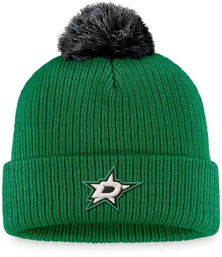 Men's Kelly Green Dallas Stars Team Cuffed Knit Hat with Pom