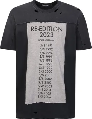 Beige And Black Re-edition T-shirt