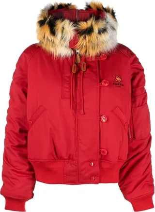 Faux-Fur Hooded Padded Jacket