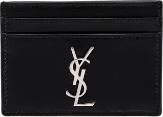 Saint Laurent Monogram Logo Plaque Cardholder